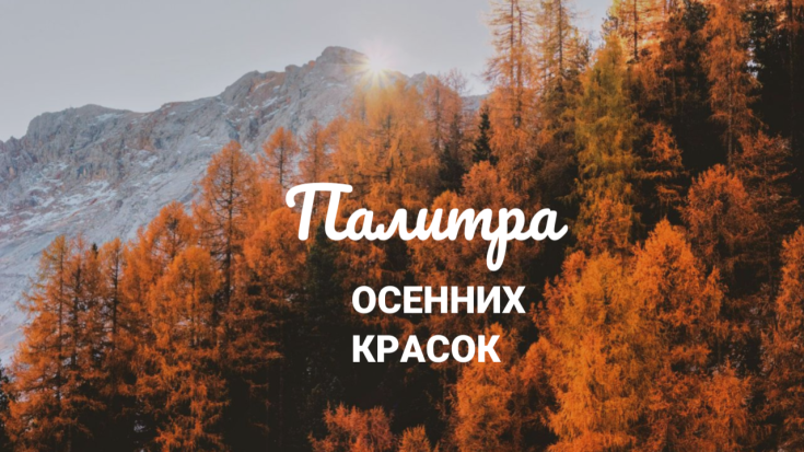 Палитра осенних красок 1